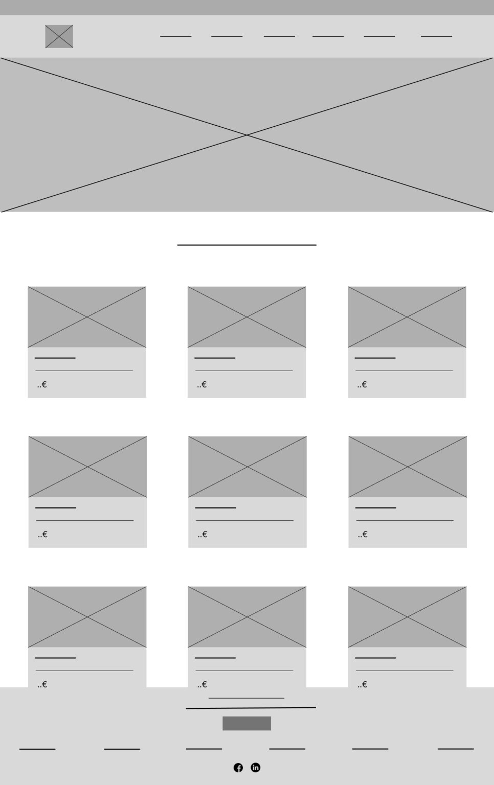 Wireframe - Gamme de produit